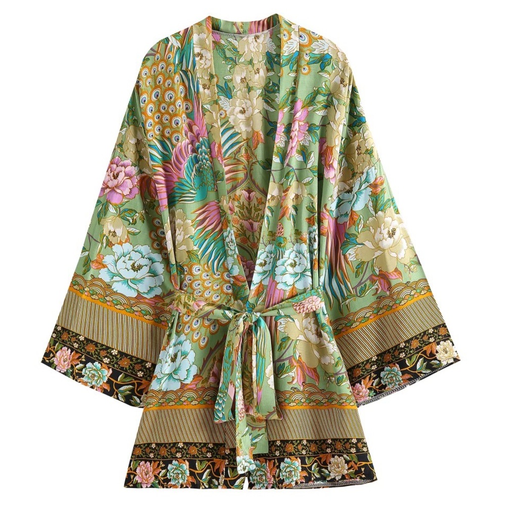 Mini MeadowLands Boho Short Kimono Cardigan Throw - Picture 5 of 7